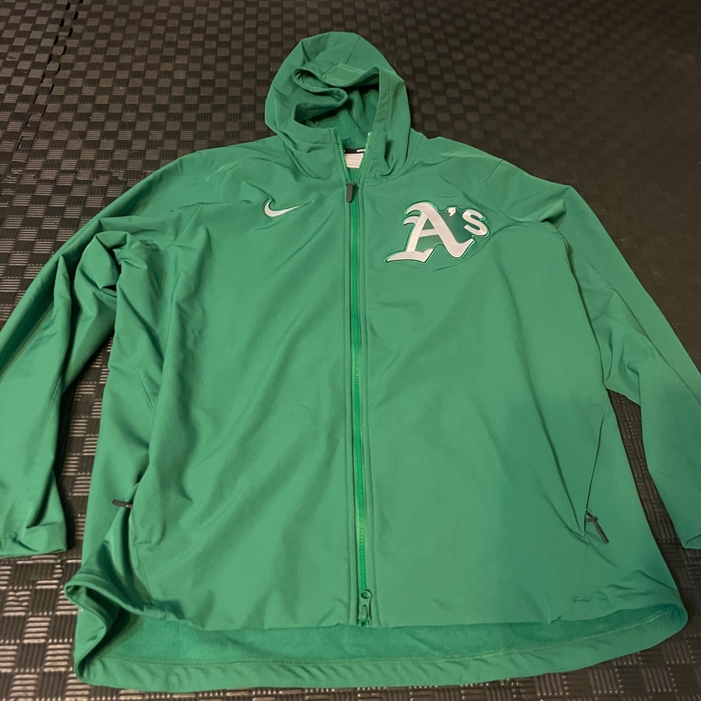 Nike Green A's Full-Zip Hoodie